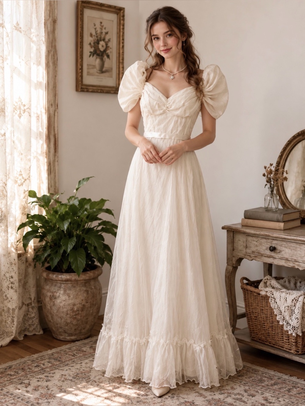 Vintage white small dress